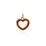 Personalized Jewelry-Exquisite Enamel Hollow Heart Pendant-DIY Jewelry Making  15x15mm