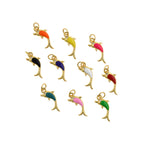 Personalized Jewelry-Delicate Enamel Dolphin Pendant-Personalized Pendant   19.5x19mm