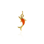 Personalized Jewelry-Delicate Enamel Dolphin Pendant-Personalized Pendant   19.5x19mm