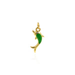 Personalized Jewelry-Delicate Enamel Dolphin Pendant-Personalized Pendant   19.5x19mm