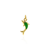 Personalized Jewelry-Delicate Enamel Dolphin Pendant-Personalized Pendant   19.5x19mm