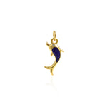 Personalized Jewelry-Delicate Enamel Dolphin Pendant-Personalized Pendant   19.5x19mm