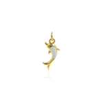 Personalized Jewelry-Delicate Enamel Dolphin Pendant-Personalized Pendant   19.5x19mm
