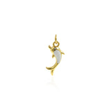 Personalized Jewelry-Delicate Enamel Dolphin Pendant-Personalized Pendant   19.5x19mm