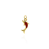 Personalized Jewelry-Delicate Enamel Dolphin Pendant-Personalized Pendant   19.5x19mm