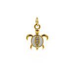 Personalized Jewelry-Delicate Enamel Turtle Pendant-Personalized Pendant   15.5x12.5mm