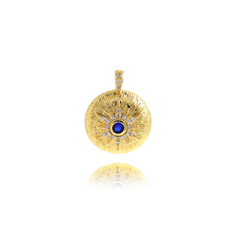 Minimalist  Round Eight-pointed Pendant for Jewelry Making 16mm