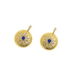 Minimalist  Round Eight-pointed Pendant for Jewelry Making 16mm