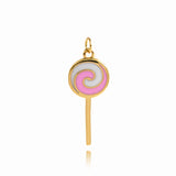 Fashion Lollipop Pendant For Dainty Jewelry 25x10mm