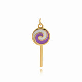 Fashion Lollipop Pendant For Dainty Jewelry 25x10mm