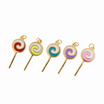 Fashion Lollipop Pendant For Dainty Jewelry 25x10mm
