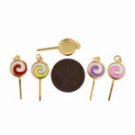 Fashion Lollipop Pendant For Dainty Jewelry 25x10mm