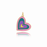 Classic Heart Pendant For Simple Jewelry Making 22x20mm