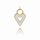 Multicolor Heart Pendant For GirlFriend's Gifts 22x14.5mm