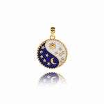 Moon Star Gossip Pendant For Dainty Supplies 18mm