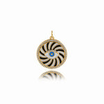 Simple Devil Eye Round Pendant For Delicate Supplies 20mm