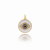 Devil Eye Round Pendant For jewelry Supplies 17.5mm