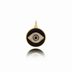 Devil Eye Round Pendant For jewelry Supplies 17.5mm