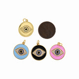 Devil Eye Round Pendant For jewelry Supplies 17.5mm