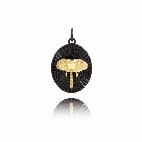 Innovation Elephant Oval Pendant For Jewelry Supplies 22x16mm