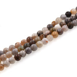Round Smooth Agate Bead,Bamboo Leaf Agate Gemstone Beads 6mm 8mm 10mm - BestBeaded