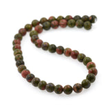 Unakite Stone Beads,Smooth Gemstone Bracelet Charm 6mm 8mm 10mm - BestBeaded