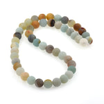 Matte Natural Amazonite Bead,Round Full Strand Gemstone Loose Beads - BestBeaded