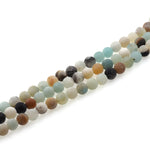 Matte Natural Amazonite Bead,Round Full Strand Gemstone Loose Beads - BestBeaded