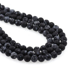 Matte Natural Snowflake Obsidian Gemstone Bracelet Loose Beads - BestBeaded