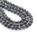 Matte Map Jasper Stone Bead,Gray Gemstone Beads Supplies - BestBeaded