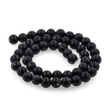 Round Black Howlite Stone Beads,Smooth Jasper Gemstone Loose Beads - BestBeaded
