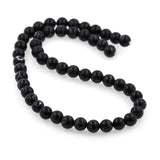 Round Black Howlite Stone Beads,Smooth Jasper Gemstone Loose Beads - BestBeaded
