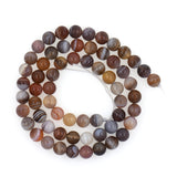 Round Botswana Agate Stone Beads,Full Strand Sardonyx Gemstone Loose Beads - BestBeaded