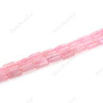 Pink Natural Crystal Bead,Rectangle Rose Quartz Gemstone Loose Beads for Jewelry Making 12x16mm - BestBeaded