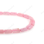Pink Natural Crystal Bead,Rectangle Rose Quartz Gemstone Loose Beads for Jewelry Making 12x16mm - BestBeaded