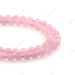 Smooth Rose Quartz Bead,Round Pink Crystal Gemstones,6mm 8mm 10mm DIY Beaded Bracelet Loose Beads - BestBeaded