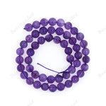 Natural Amethyst Beads,Round Purple Crystal Loose Gemstone Bead,Original Jewelry Findings 4-12mm - BestBeaded