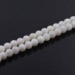 Natural White Moonstone Beads,Smooth Gemstone Loose Beads - BestBeaded