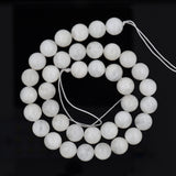 Natural White Moonstone Beads,Smooth Gemstone Loose Beads - BestBeaded