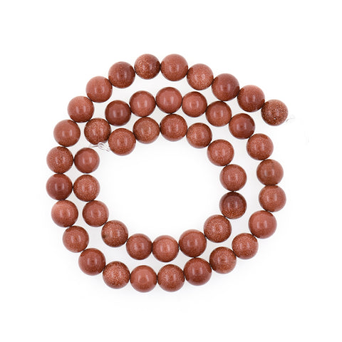 Smooth Loose Gemstone Beads,Goldstone Beads,Shiny Sandstone Beads - BestBeaded