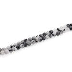 Round Black Quartz Rutilated Beads,Loose Tourmaline Crystal Gemstone Beads - BestBeaded