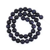 Night Sky Blue Sandstone Bead,Smooth Shiny Gemstone Loose Beads - BestBeaded