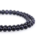 Night Sky Blue Sandstone Bead,Smooth Shiny Gemstone Loose Beads - BestBeaded